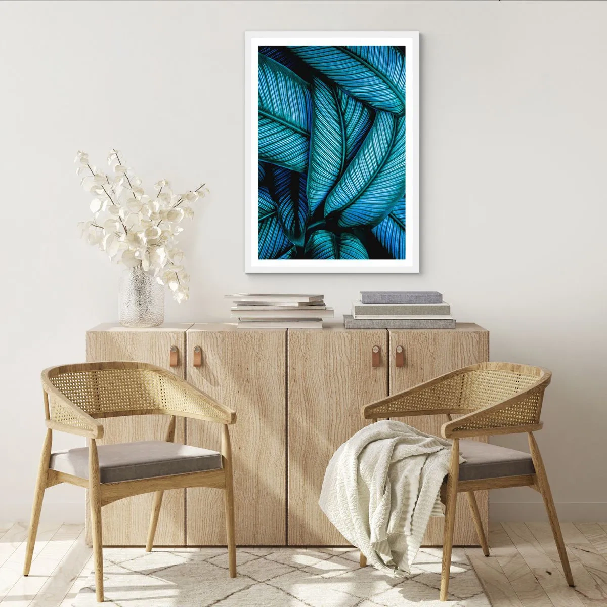 Plakát v bílém rámu - Čáry života - 40x50 cm