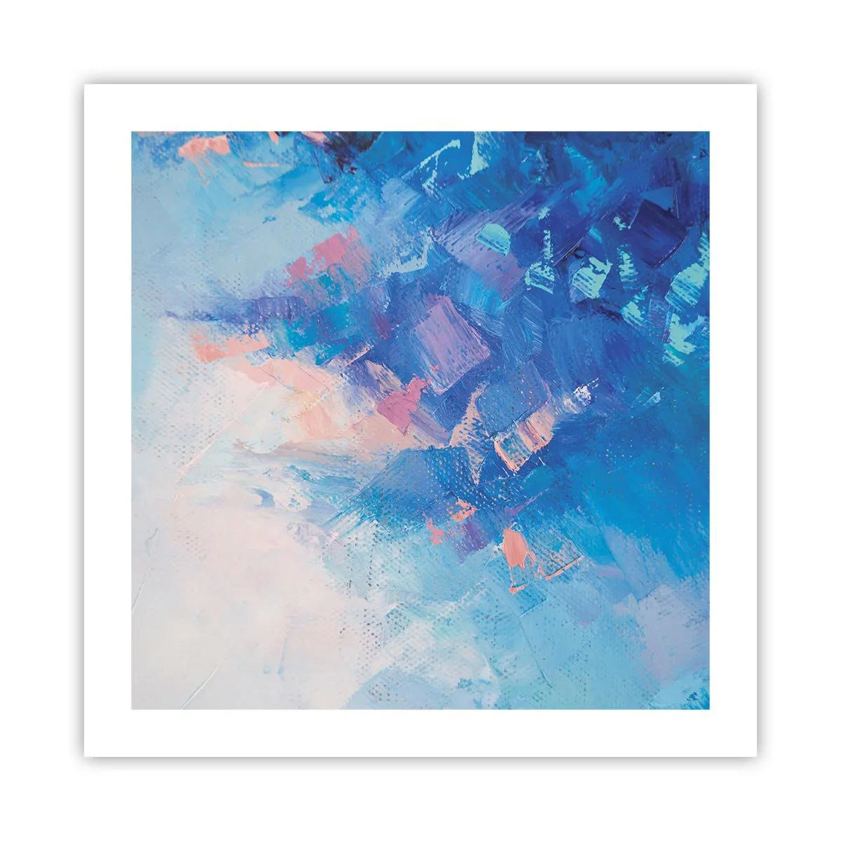 Plakát - Zimní abstrakce - 50x50 cm