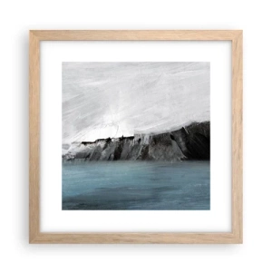 Plakát v rámu světlý dub - Voda – země: střet živlů - 30x30 cm