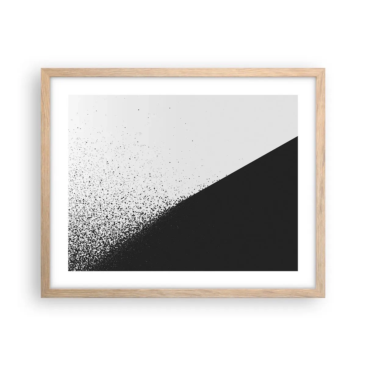 Plakát v rámu světlý dub - Rychleji a rychleji, více a více - 50x40 cm