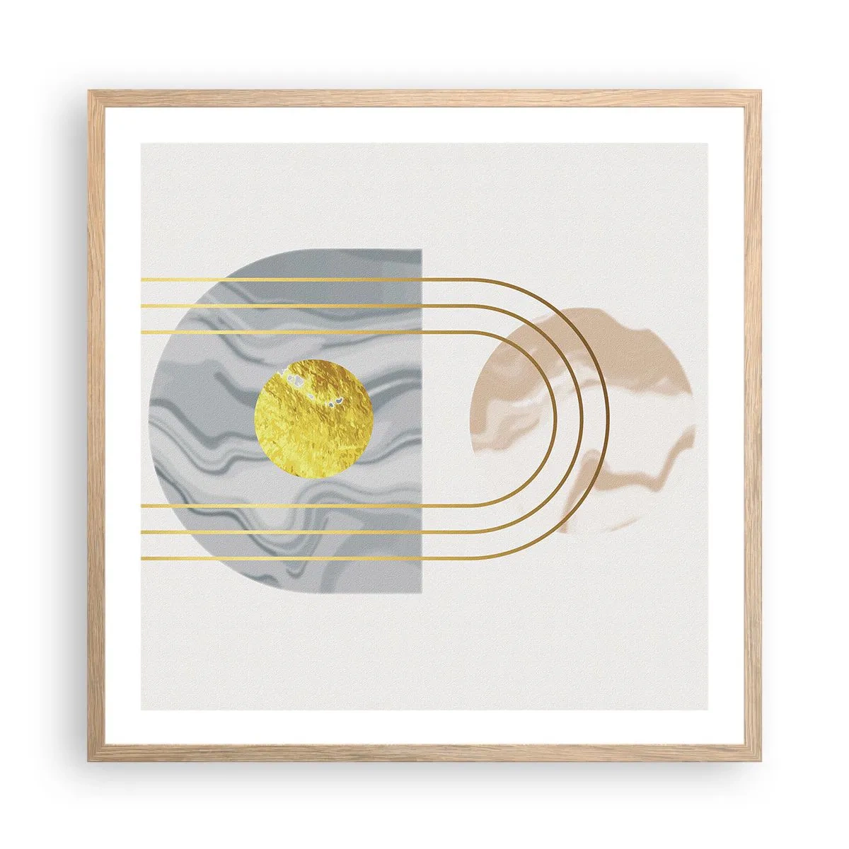 Plakát v rámu světlý dub - Jas a zářivost - 60x60 cm