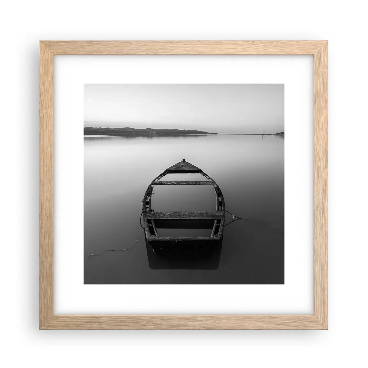 Plakát v rámu světlý dub - Stesk a melancholie - 30x30 cm