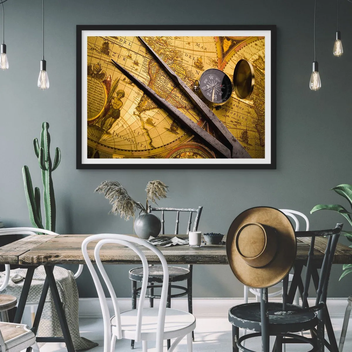 Plakát v černém rámu - Kde jsou ty poklady? - 100x70 cm