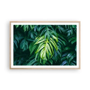 Plakát v rámu světlý dub - Ponořit se do svěžesti - 91x61 cm