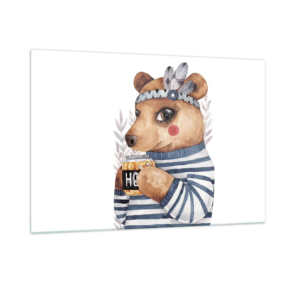 Obraz na skle - Sladký medvídek - 120x80 cm