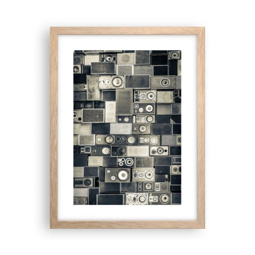 Plakát v rámu světlý dub - A vše je v pořádku - 30x40 cm