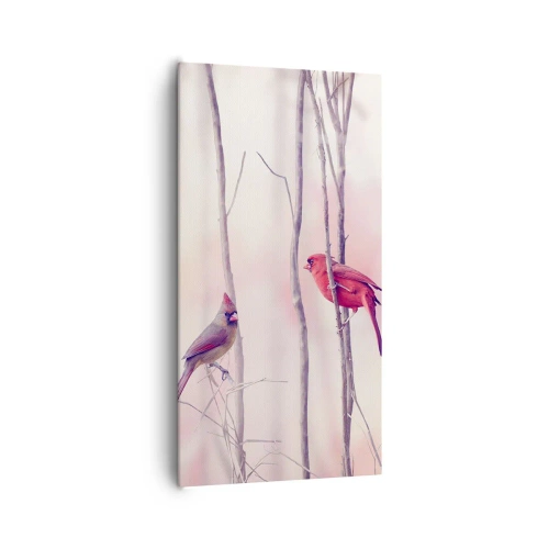 Obraz na plátně - Příběh růžového lesa - 65x120 cm
