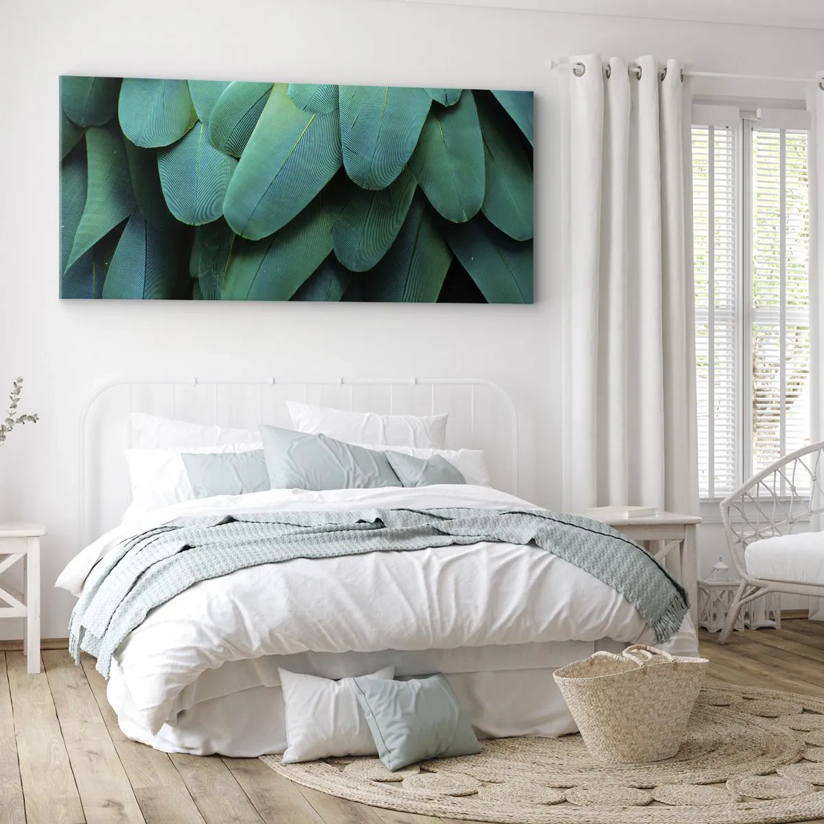 Obraz na plátně - Přesnost papouščí povahy - 100x40 cm