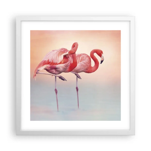 Plakát v bílém rámu - V barvě zapadajícího slunce - 40x40 cm