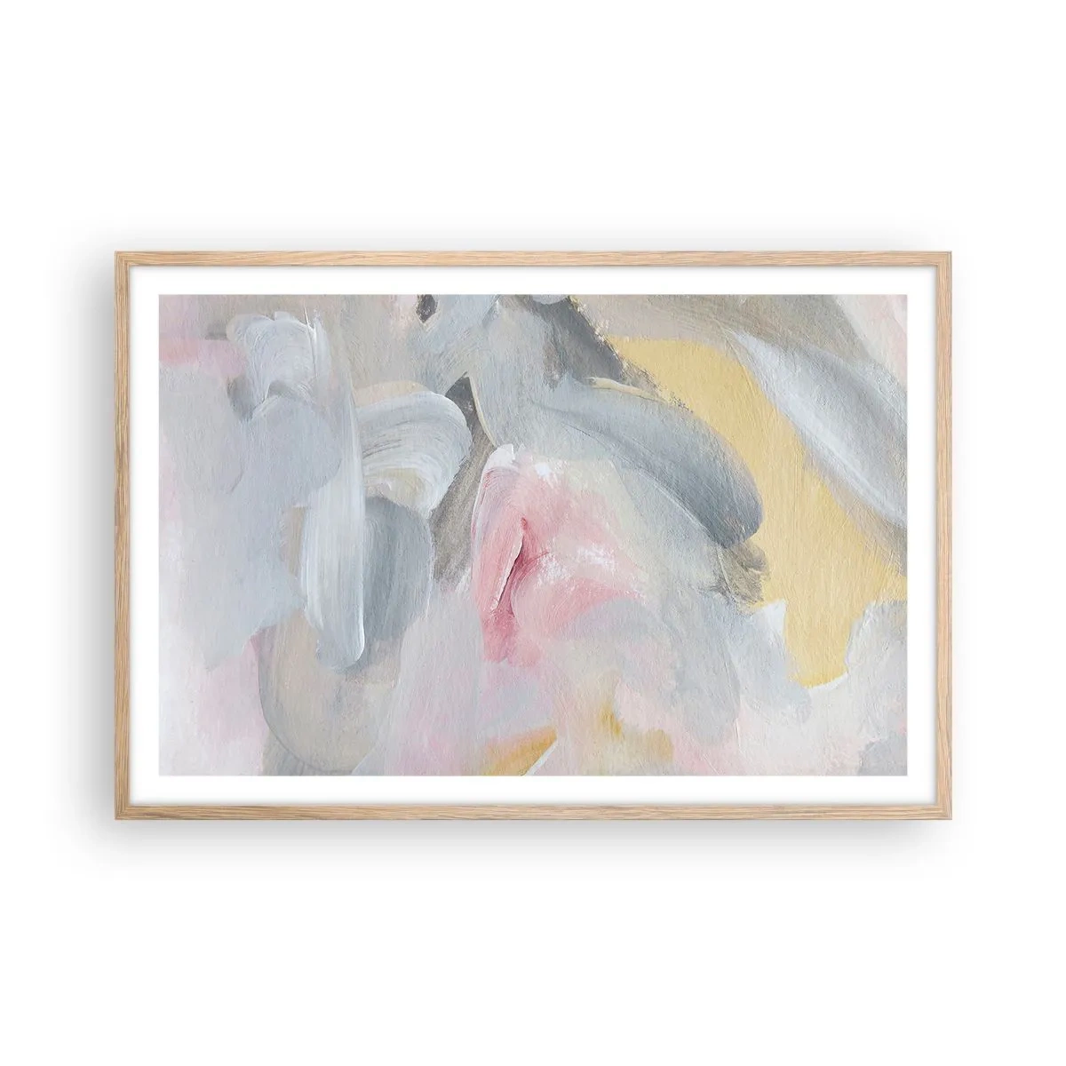 Plakát v rámu světlý dub - V pastelovém světě - 91x61 cm