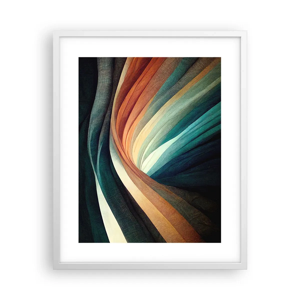 Plakát v bílém rámu - Utkané z barev - 40x50 cm