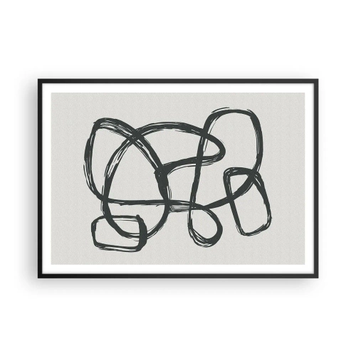 Plakát v černém rámu - Abstrakce ve smyčce - 100x70 cm
