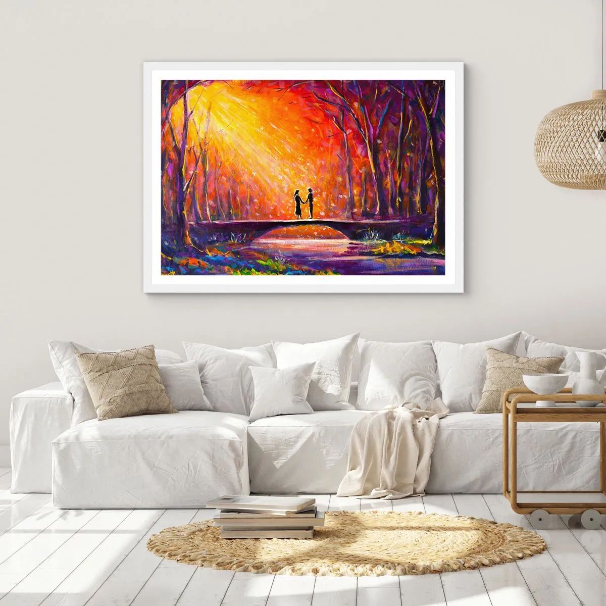 Plakát v bílém rámu - Nebe je taky miluje - 100x70 cm