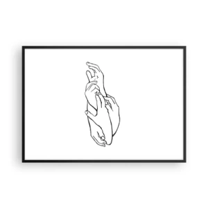 Plakát v černém rámu - Dobrý dotek - 100x70 cm