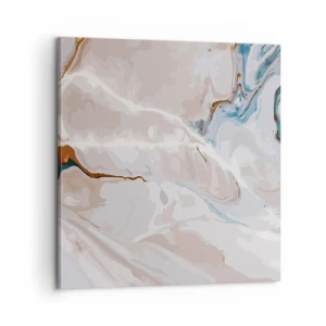 Obraz na plátně - Modré meandry pod bílou - 60x60 cm
