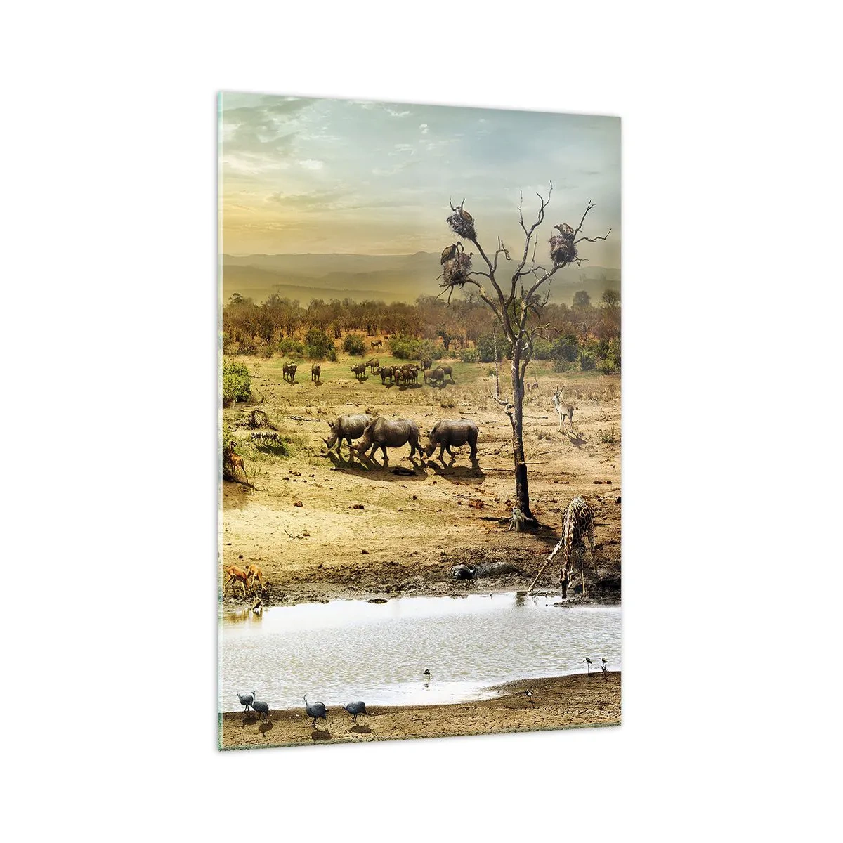 Obraz na skle - „Z ráje opět pramenila řeka…“ - 70x100 cm