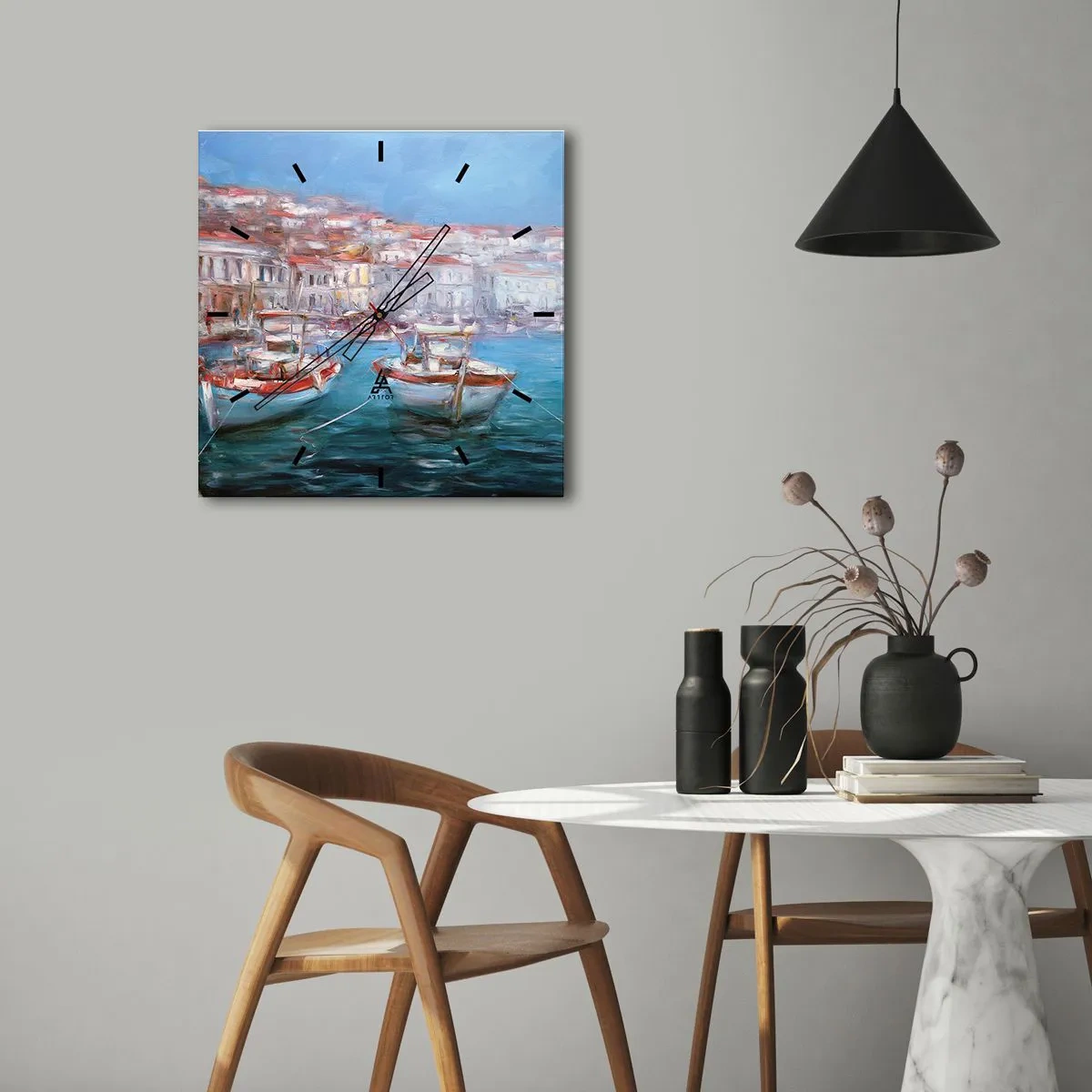 Nástěnné hodiny - Italský záliv - 30x30 cm