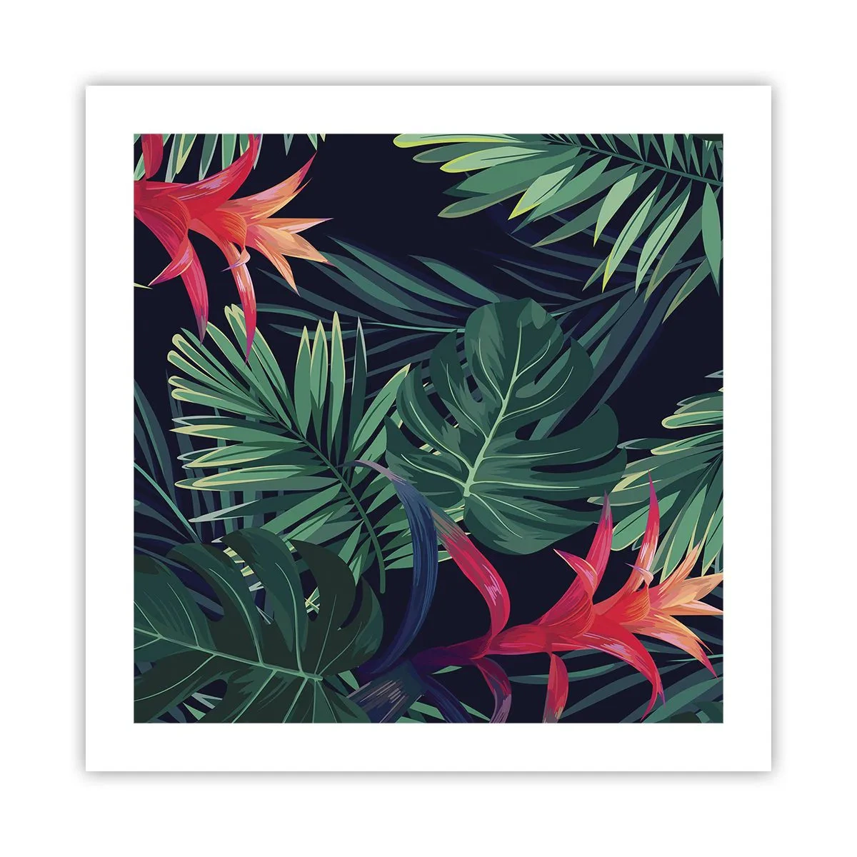 Plakát - Vzplanout v zeleném - 50x50 cm