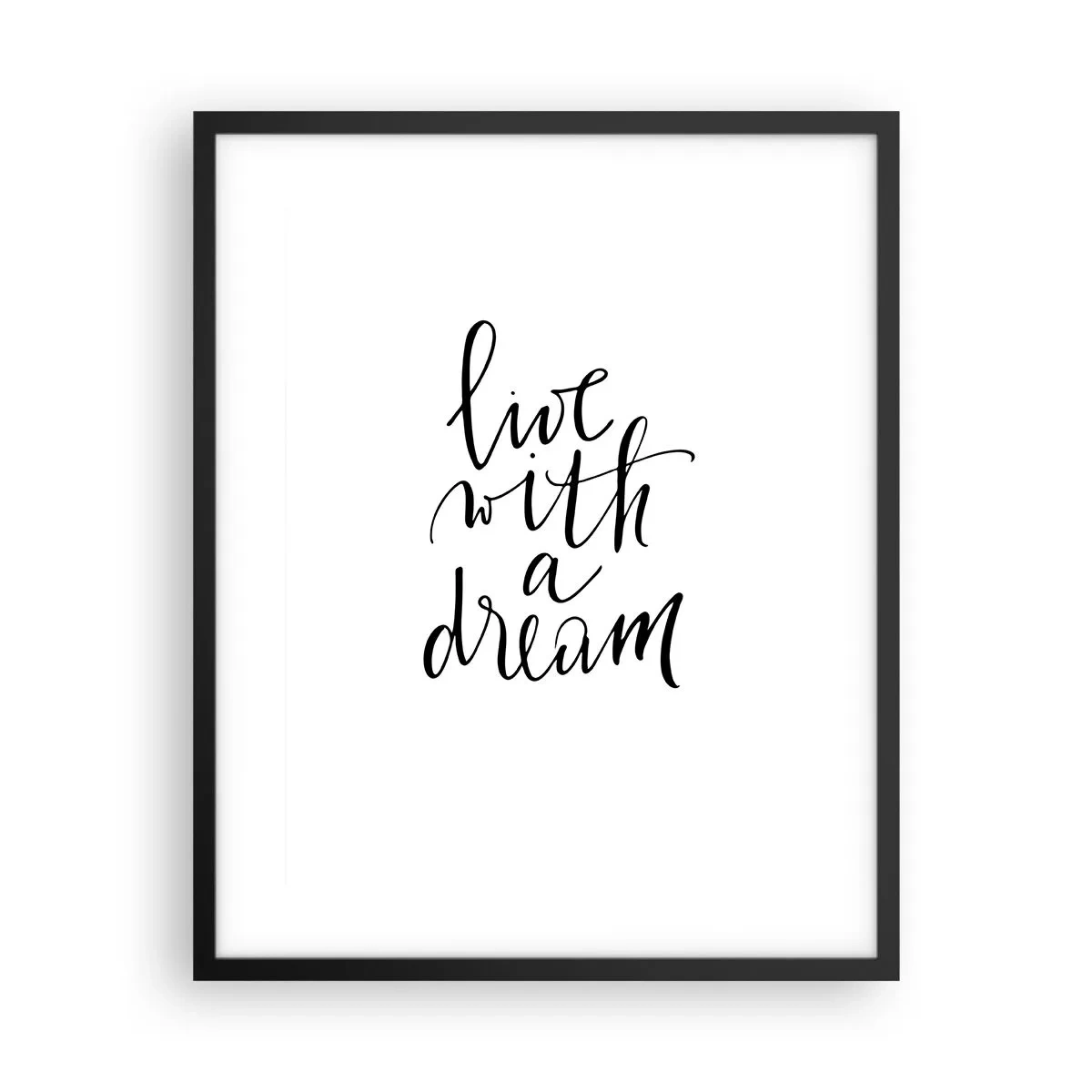 Plakát v černém rámu - Of course - 40x50 cm