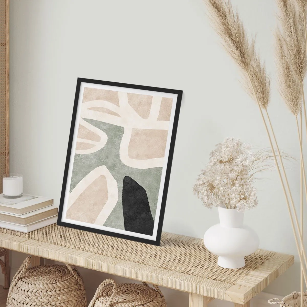 Plakát v černém rámu - Kompozice s černým motivem - 61x91 cm