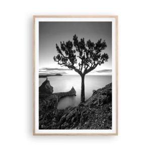 Plakát v rámu světlý dub - Klid až k horizontu - 70x100 cm