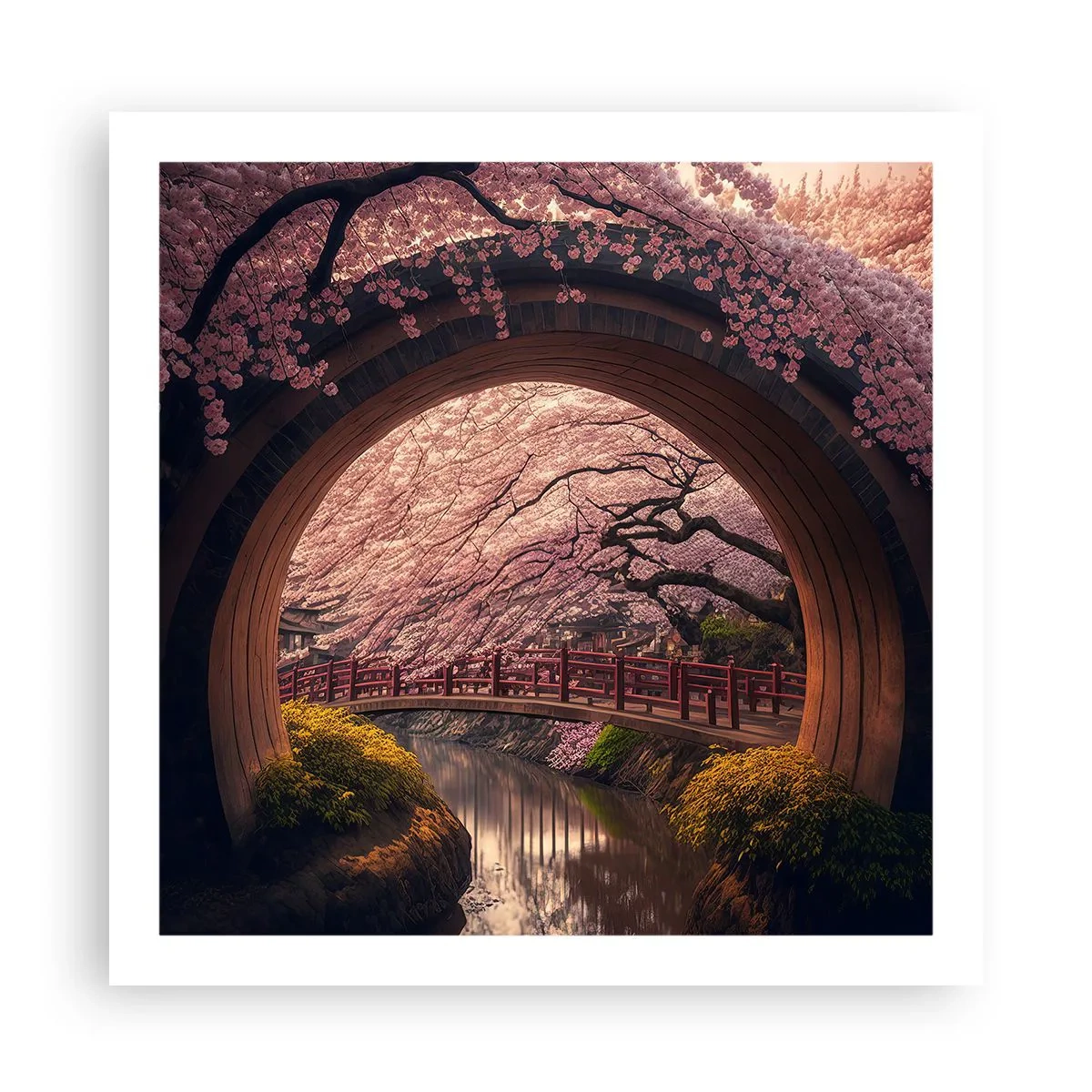 Plakát - Japonské jaro - 60x60 cm