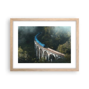 Plakát v rámu světlý dub - Přitažlivost přírody - 40x30 cm