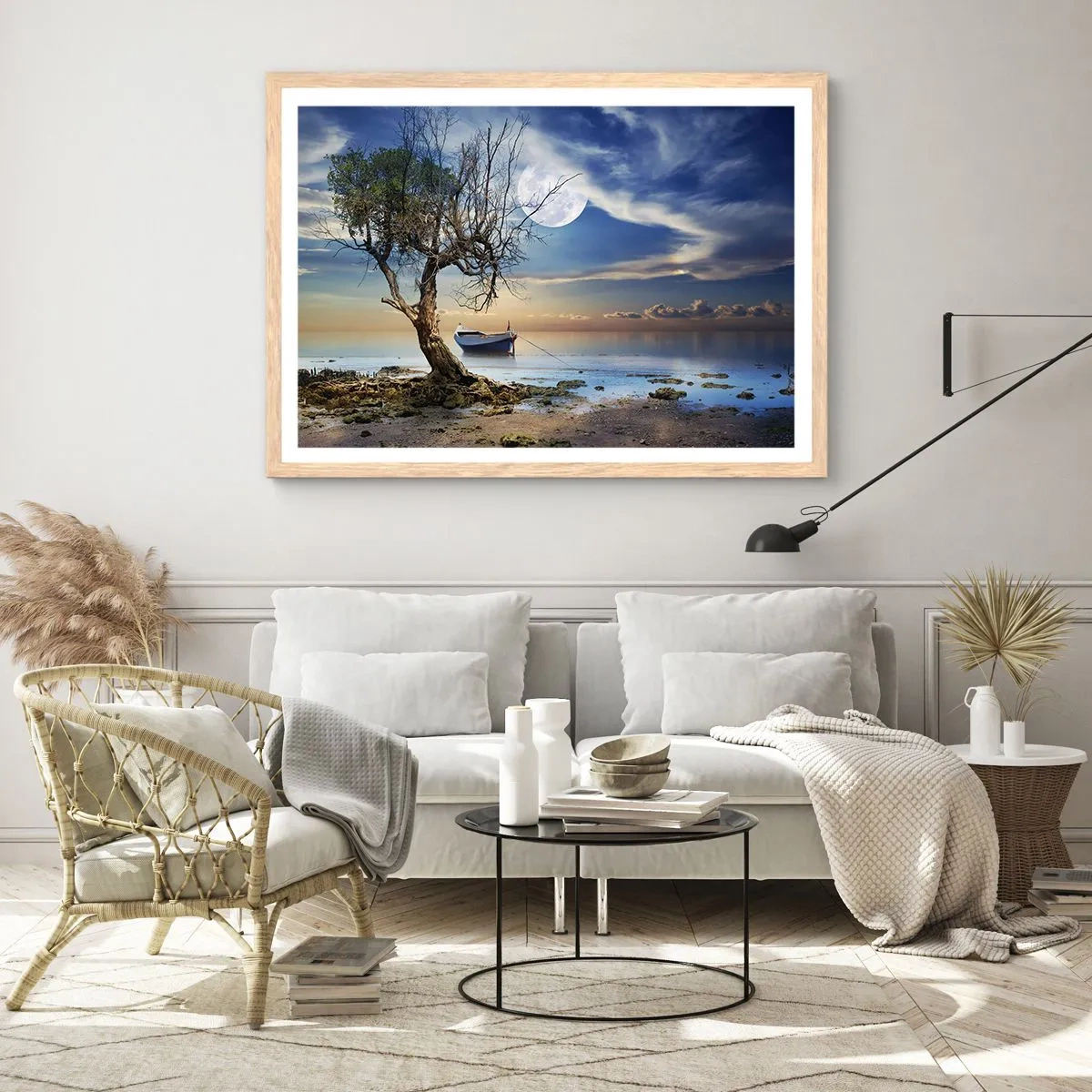 Plakát v rámu světlý dub - Je to konec nebo začátek? - 91x61 cm