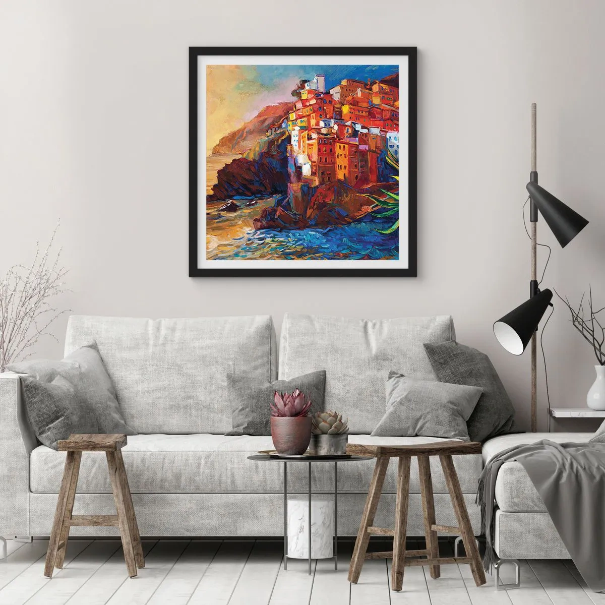 Plakát v černém rámu - Italský nádech - 50x50 cm