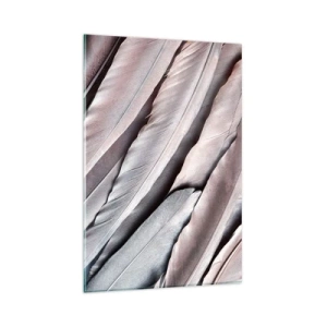 Obraz na skle - V růžové a stříbrné - 80x120 cm
