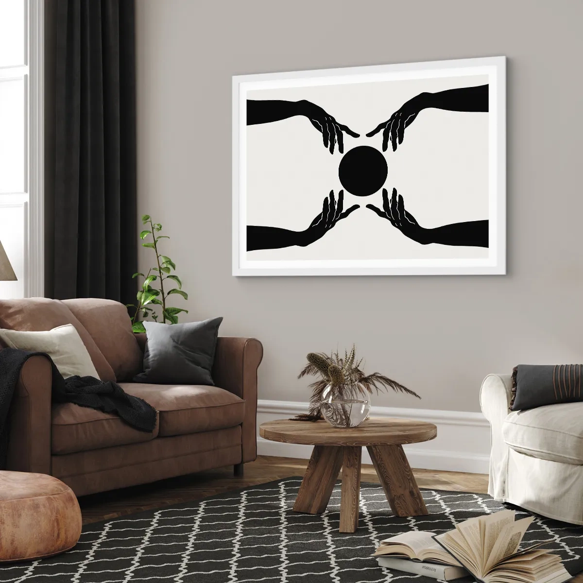 Plakát v bílém rámu - Tajné znamení - 100x70 cm