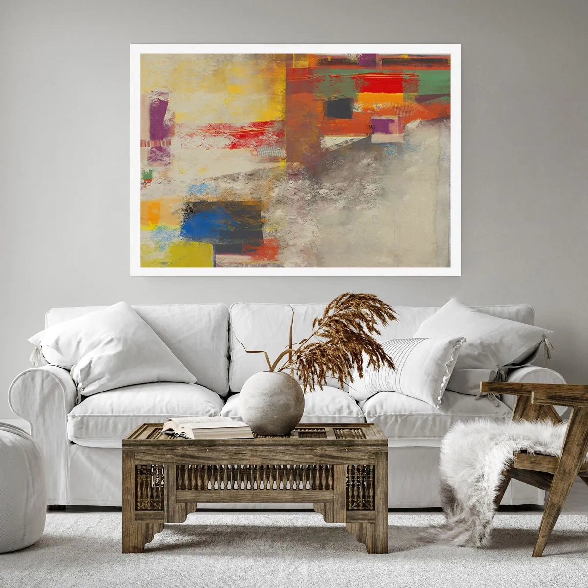 Plakát - Geometrie barev - 40x30 cm