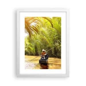 Plakát v bílém rámu - Palmovou souteškou - 30x40 cm