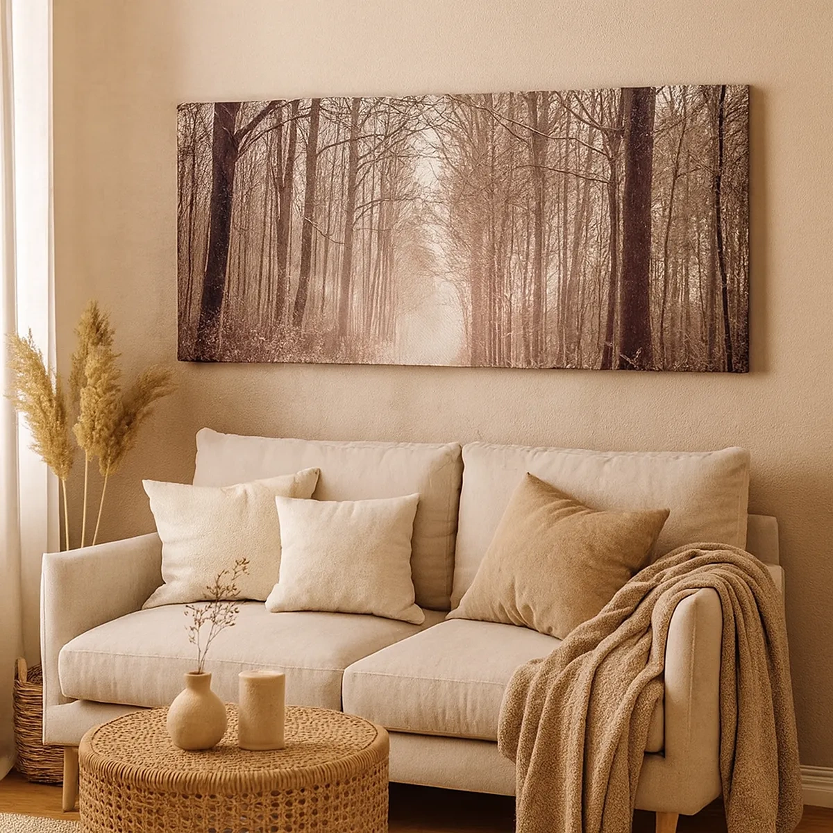 Obraz na plátně - Lesní katedrála - 30x30 cm