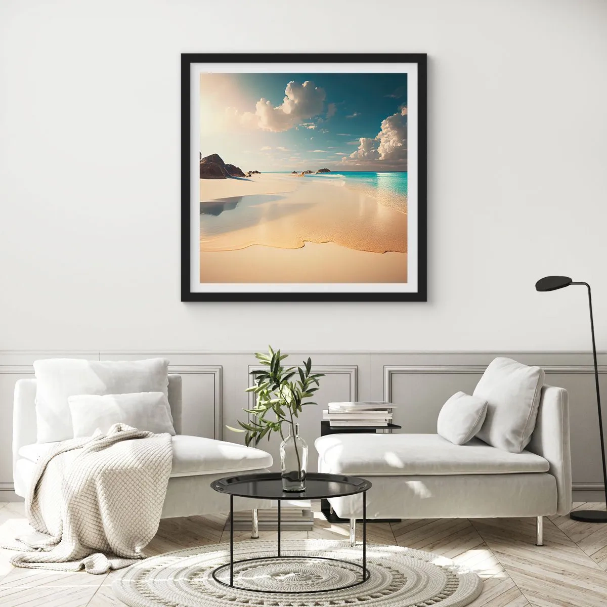 Plakát v černém rámu - Vysněný den - 50x50 cm