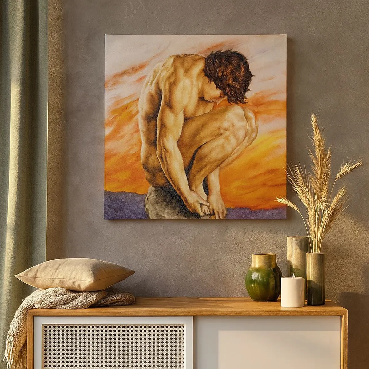 Obraz na plátně - Ponořen do sebe - 30x30 cm