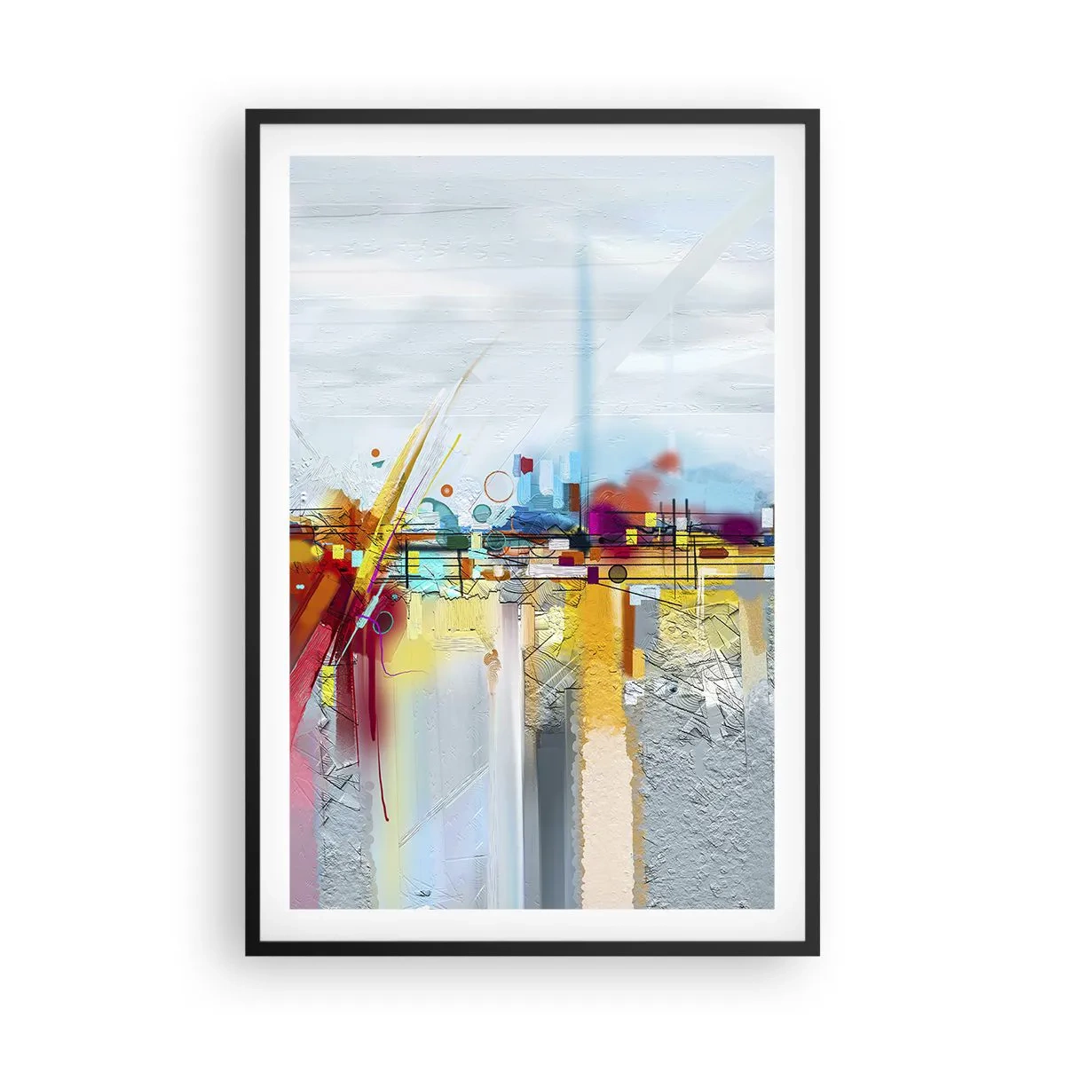 Plakát v černém rámu - Most radosti nad řekou života - 61x91 cm