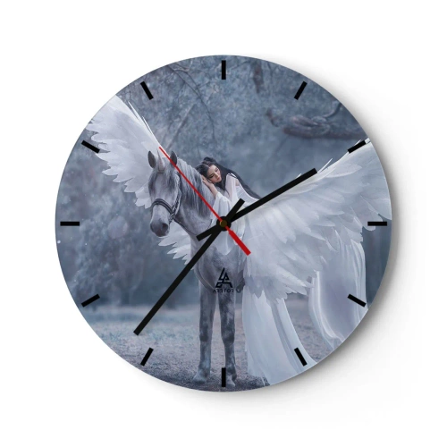 Nástěnné hodiny - Nadšený okamžik - 40x40 cm