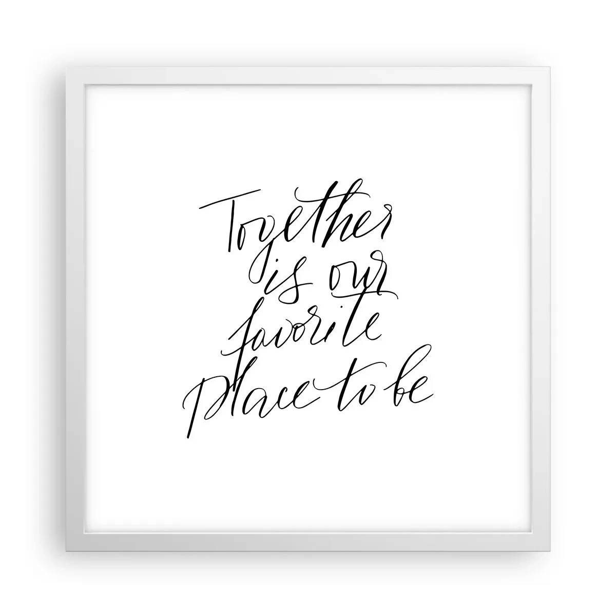 Plakát v bílém rámu - Cítíte to také? - 40x40 cm