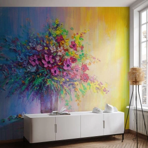Fototapeta Samolepicí Deluxe Sticker - Dar letní louky - Květiny ve váze, Kus, Kytice květin - 300x210 cm