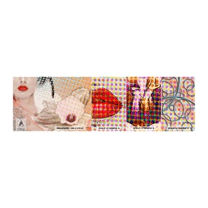 Vzor Fototapety Samolepicí Deluxe Sticker - Komiksový heroin - Abstrakce, ženská tvář, Kus - 100x30 cm