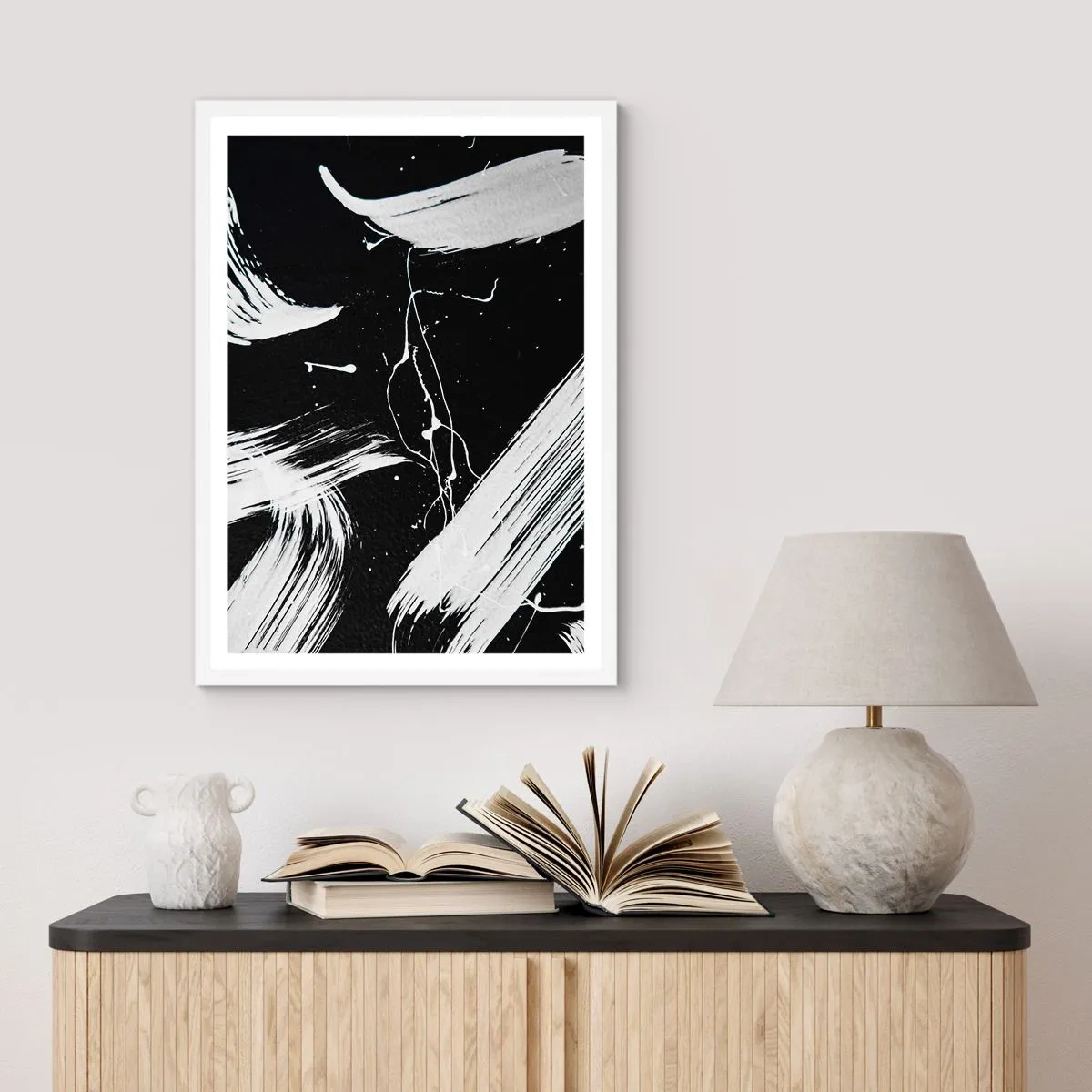 Plakát v bílém rámu - Prolomit temnotu - 70x100 cm