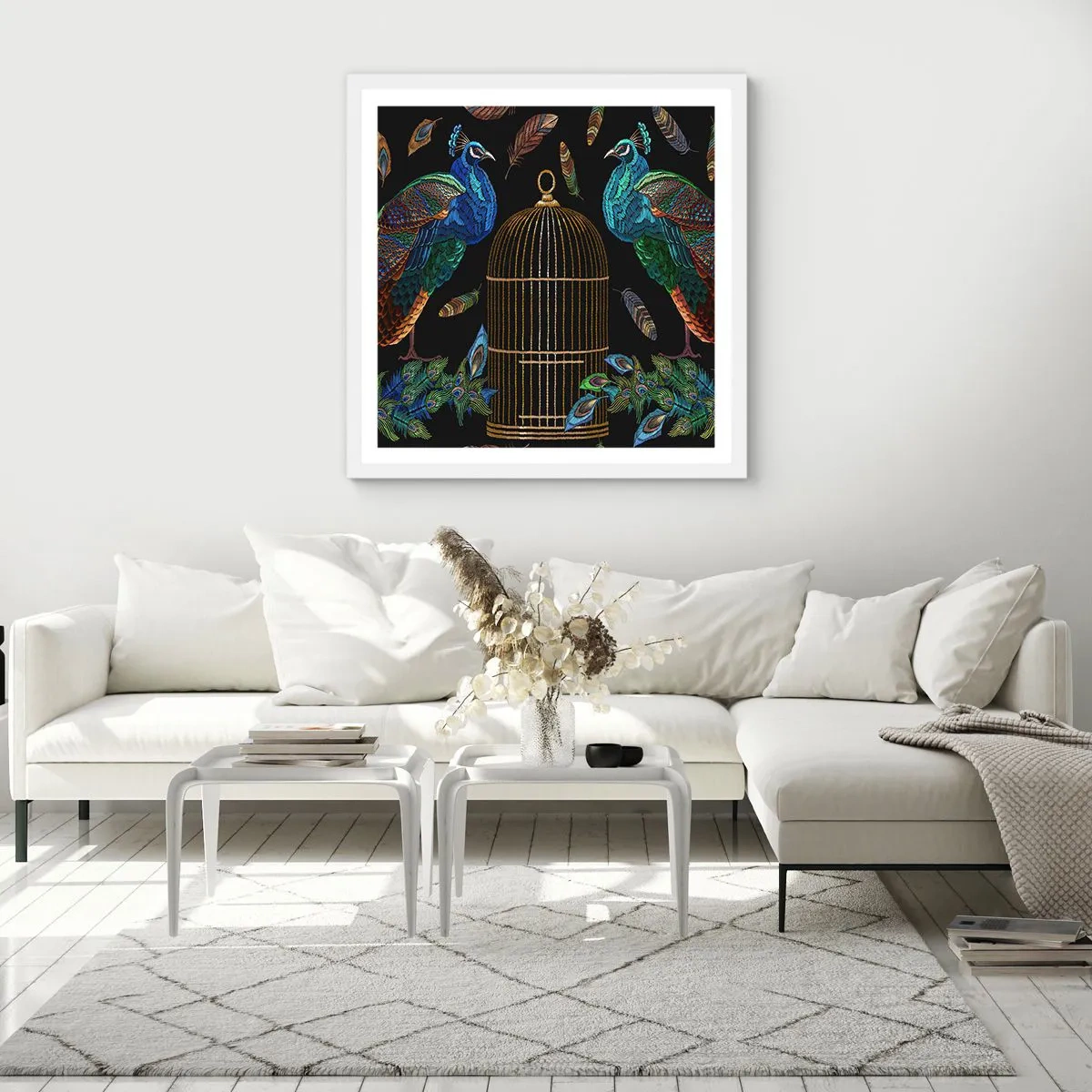 Plakát v bílém rámu - V královském rouchu - 30x30 cm