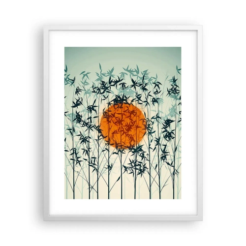 Plakát v bílém rámu - Japonské slunce - 40x50 cm