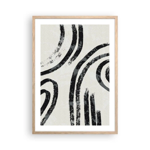 Plakát v rámu světlý dub - Napůl zastavený - 50x70 cm