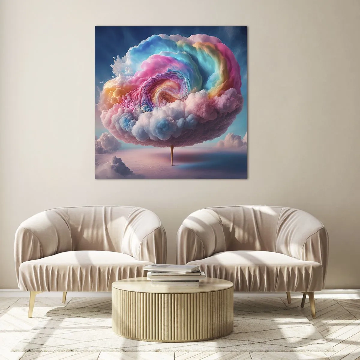 Obraz na skle - Sen o zábavním parku - 30x30 cm