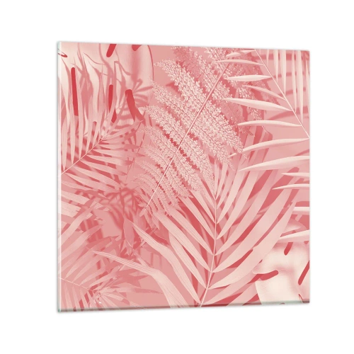 Obraz na skle - Růžový koncept - 70x70 cm