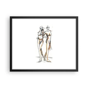 Plakát v černém rámu - Studie šarmu - 50x40 cm