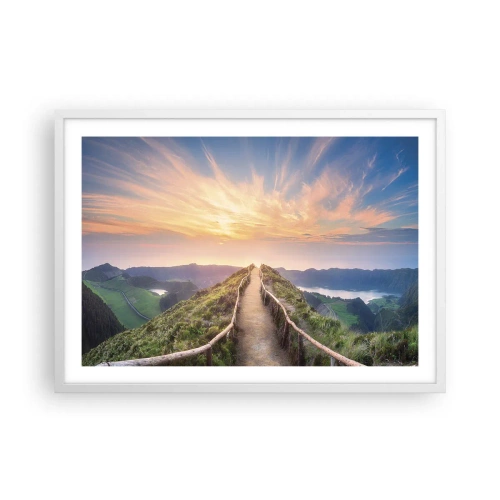 Plakát v bílém rámu - Blízko nebe - 70x50 cm