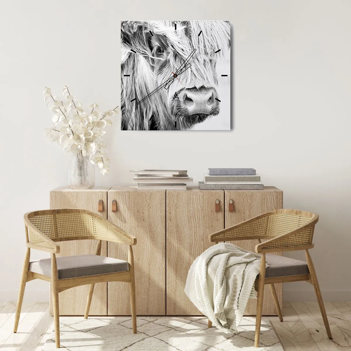 Nástěnné hodiny - Skotská divokost - 30x30 cm